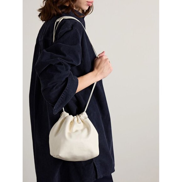 Jil Sander Dumpling Bag in Ivory w Cutouts - Picture 3 of 11
